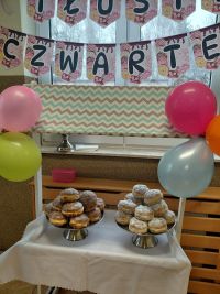 Stoisko z pączkami.