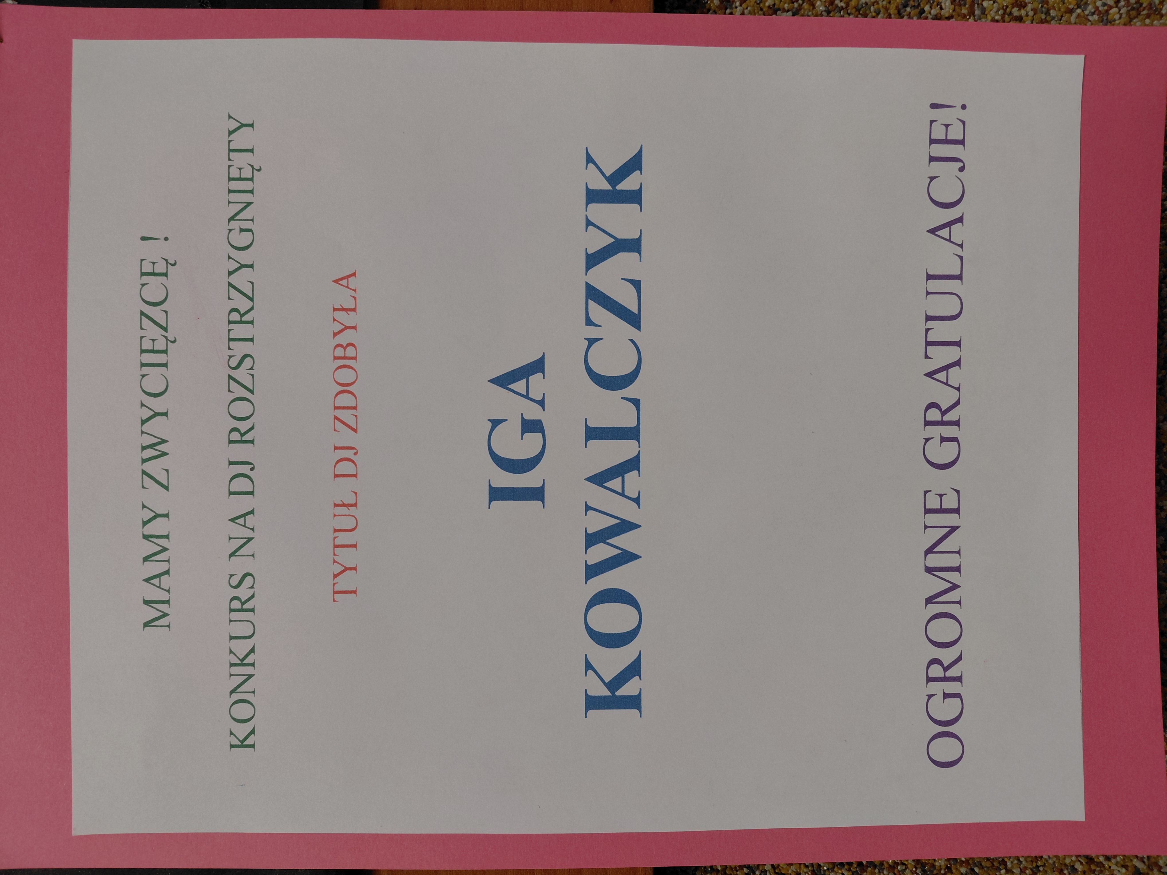 Wyniki konkursu na Szkolnego DJ