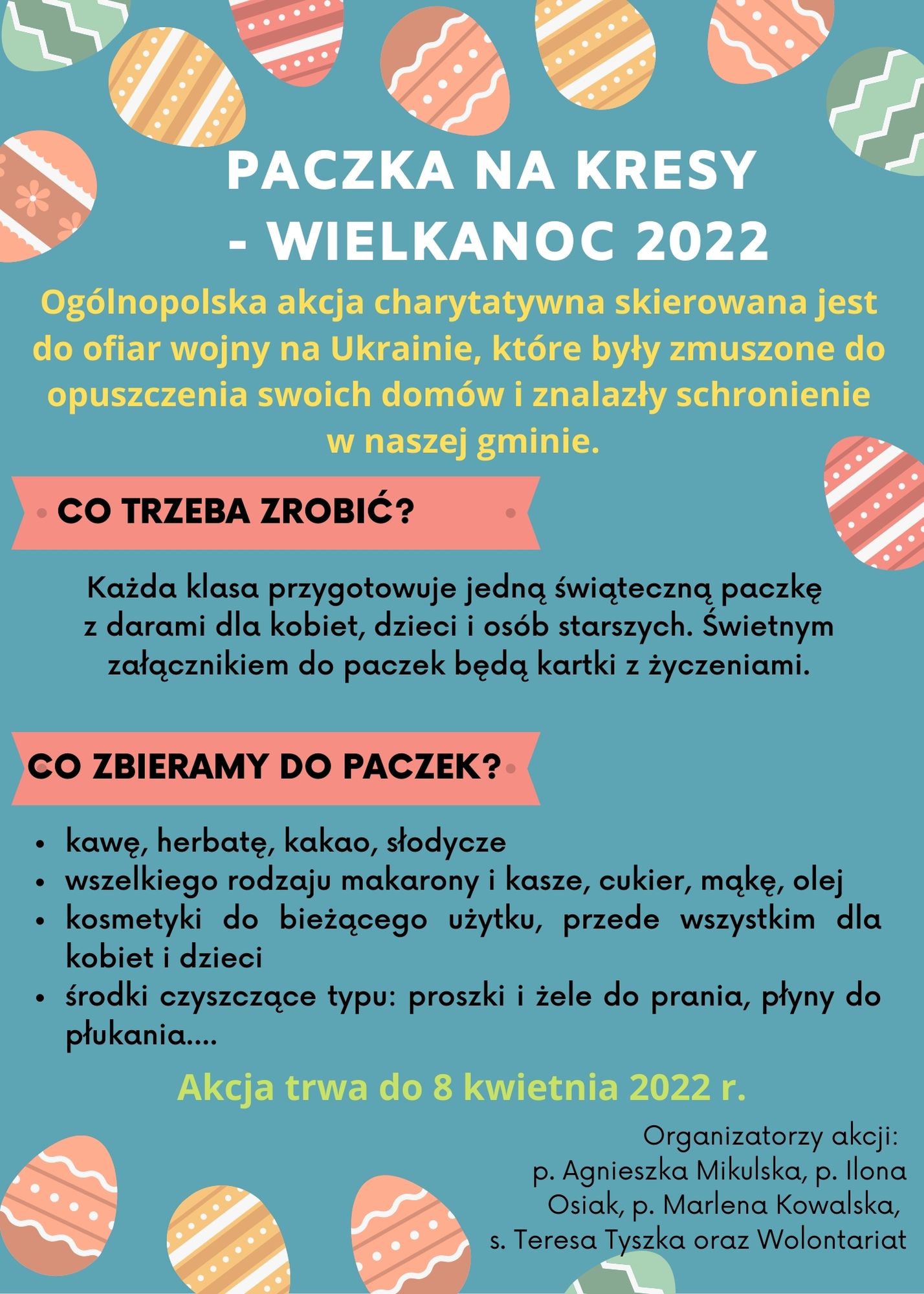 Ogólnopolska akcja charytatywna „PACZKA NA KRESY - WIELKANOC 2022”